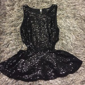 Sequin, peplum top