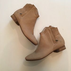 Sam Edelman Beige Suede Ankle Boots Leather sz 10