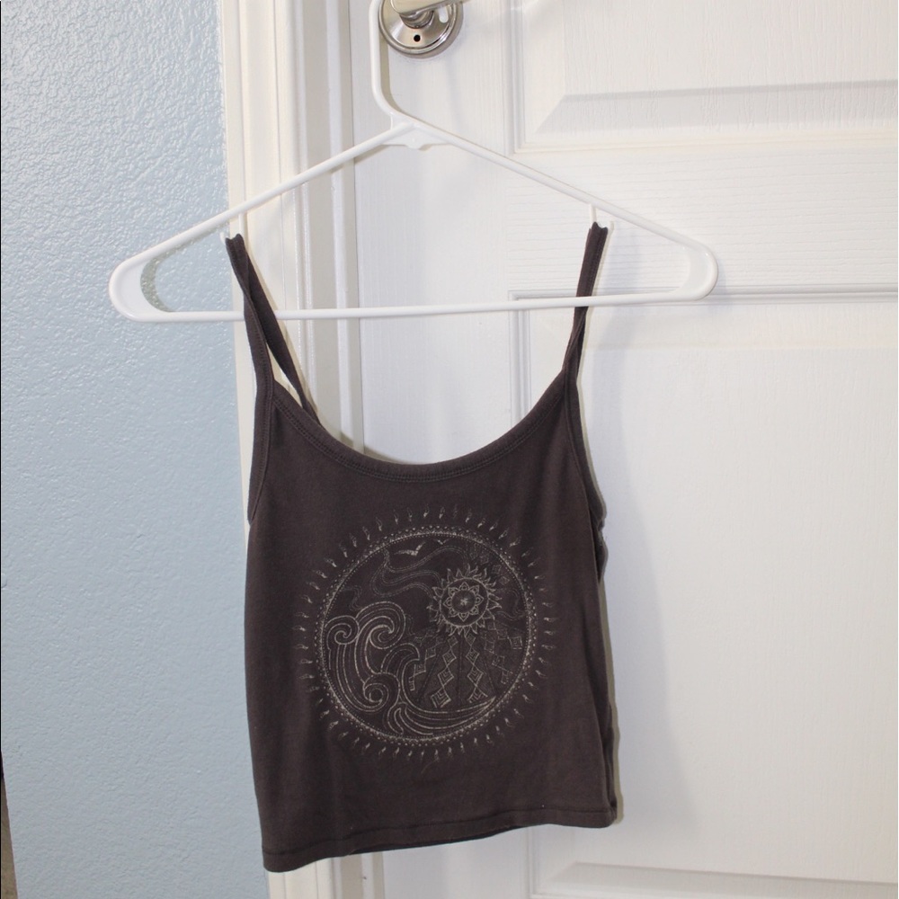 Brown/ Gray crop top