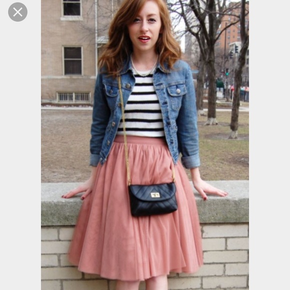 ModCloth Dresses & Skirts - 🌸🌸ModCloth Blush Pink Tulle midi skirt NWOT