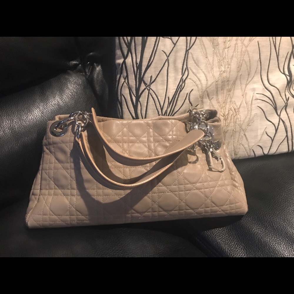 SOLD! Nude Dior Soft Cannage Long Tote