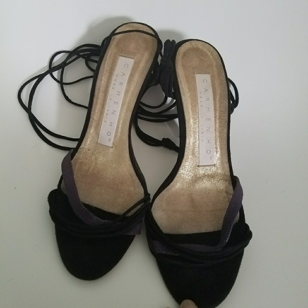 Carmen Ho tie-up heels