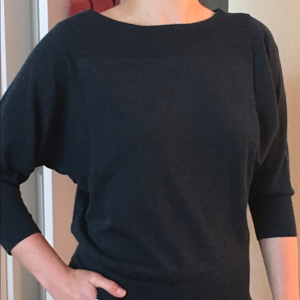 Ann Taylor hunter green 3/4 sleeve sweater