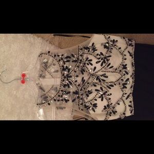 A black and white prom dress! ONLY WORN ONCE!