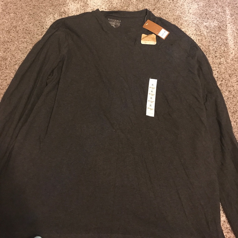 XL brown long sleeve shirt. New with tags