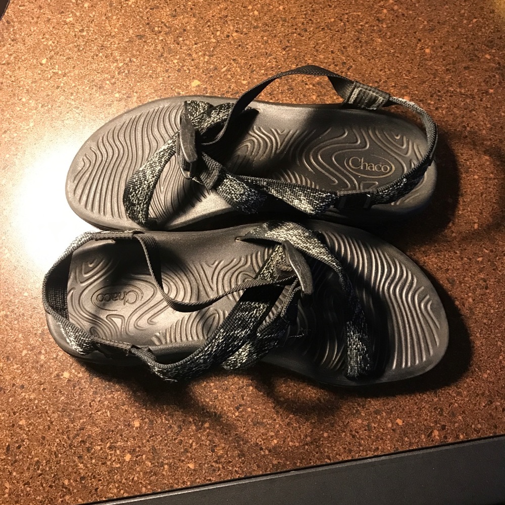 Black and White Chacos