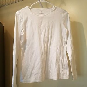 100% cotton white long sleeve shirt