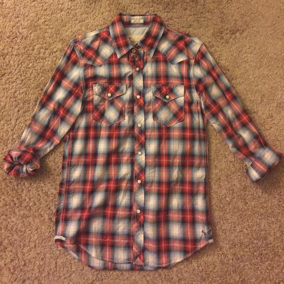 Plaid button up American Eagle - Picture 1 of 2