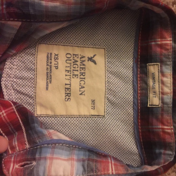 Plaid button up American Eagle - Picture 2 of 2