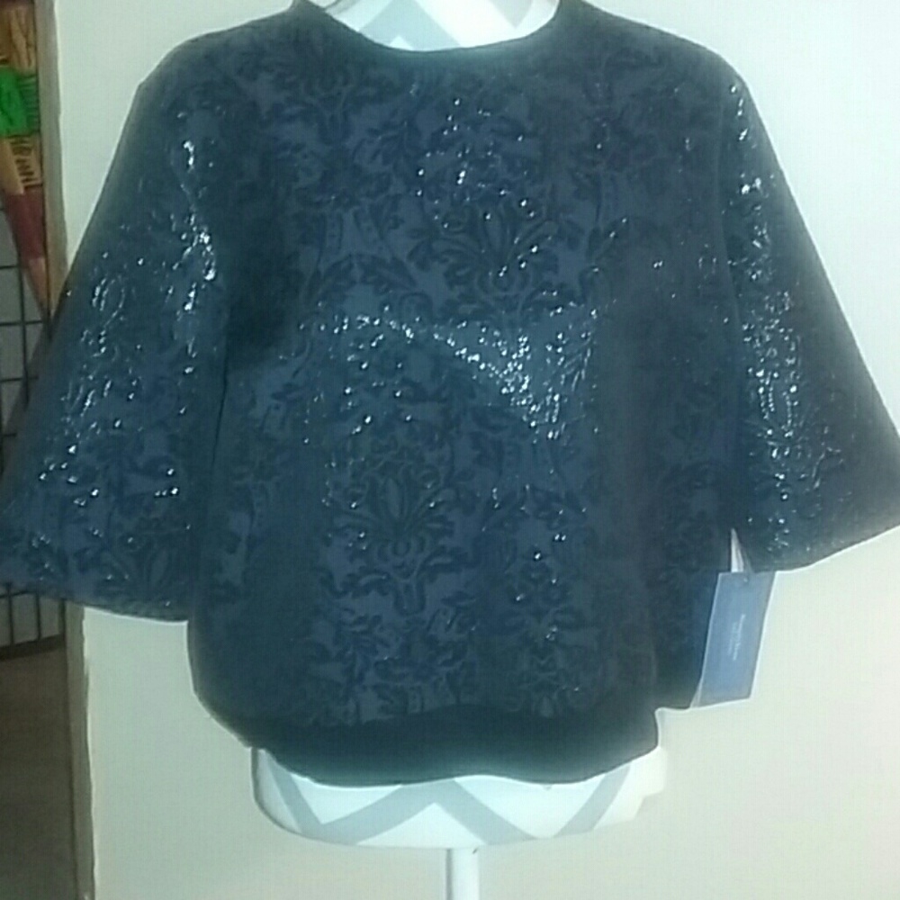 Vera Wang crop sweatshirt
