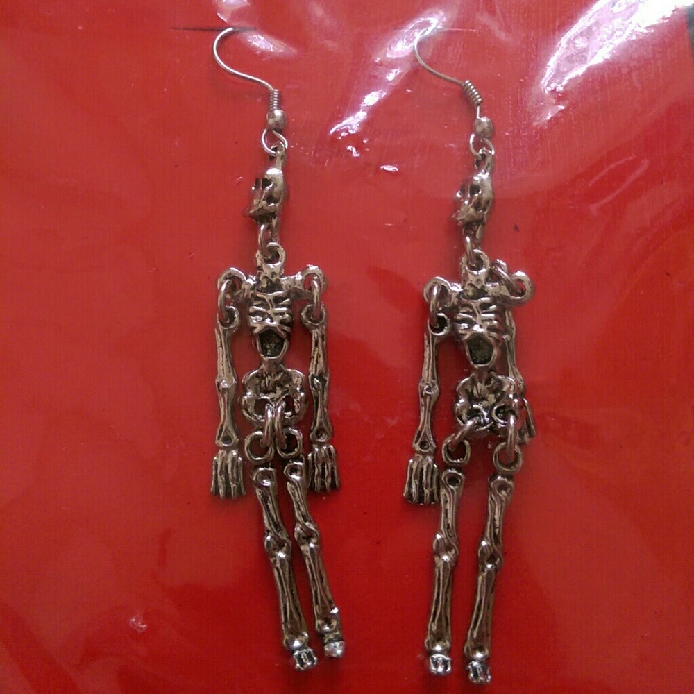 Halloween earrings.