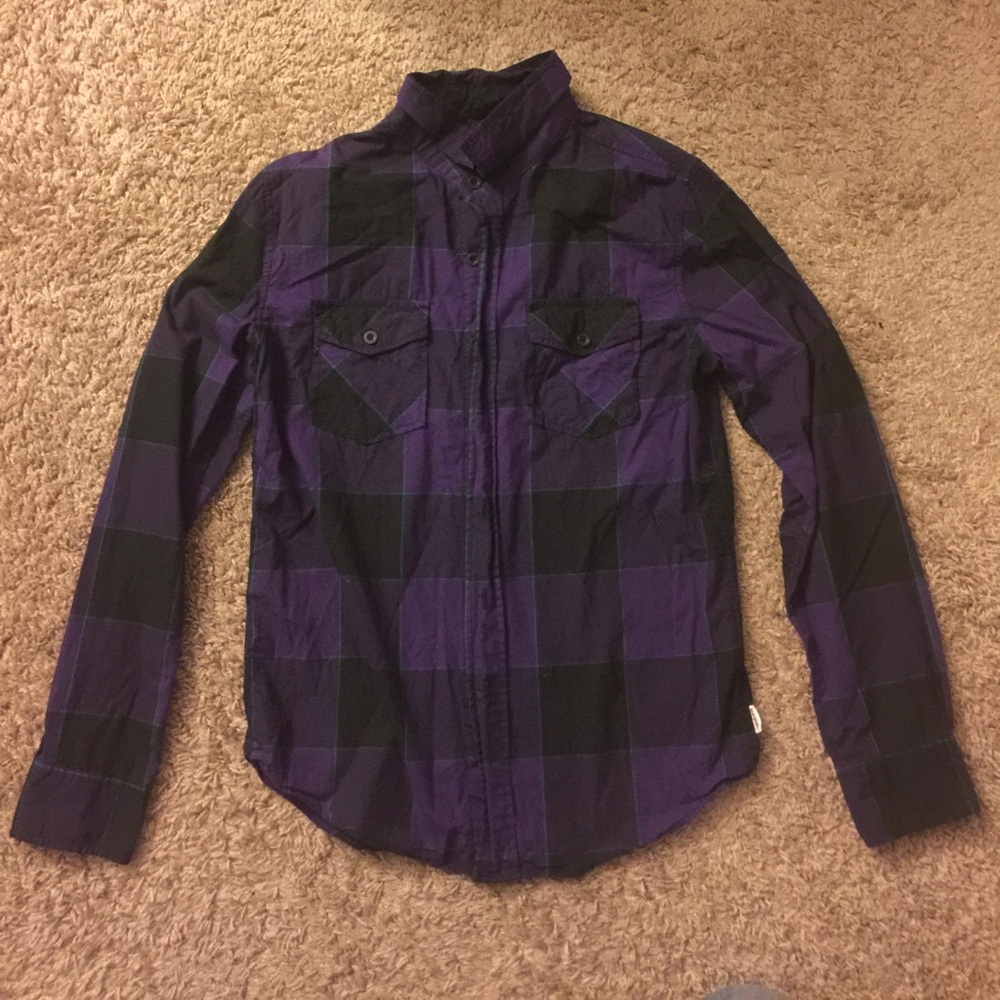 Purple button down