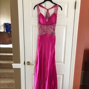Beautiful fuschia prom dress