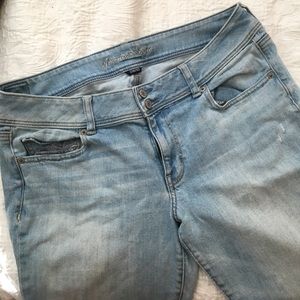 American eagle stretch regular jeans light blue