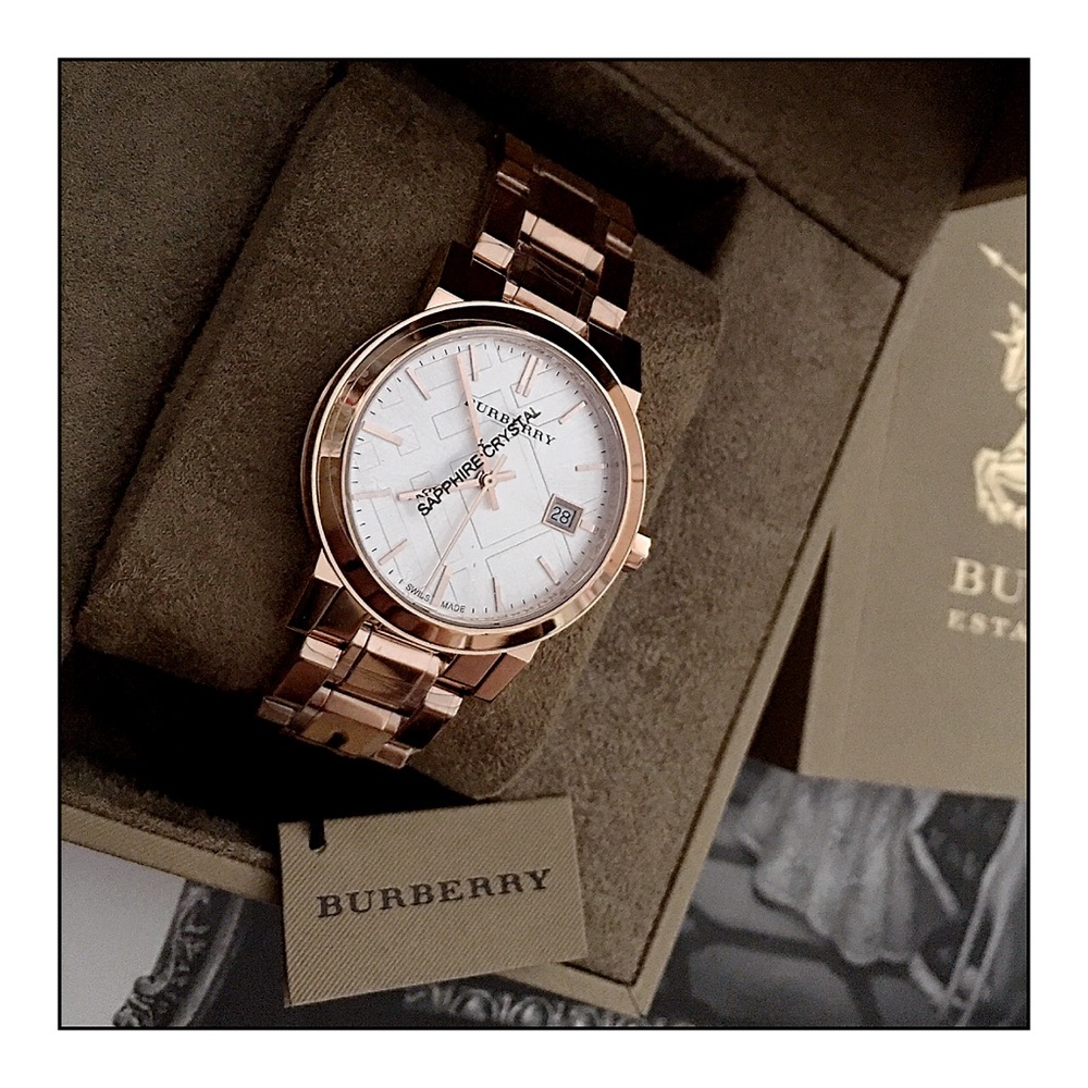 🛑SALE🛑Burberry 34mm Rose Gold-Plated City Watch - Picture 6 of 8
