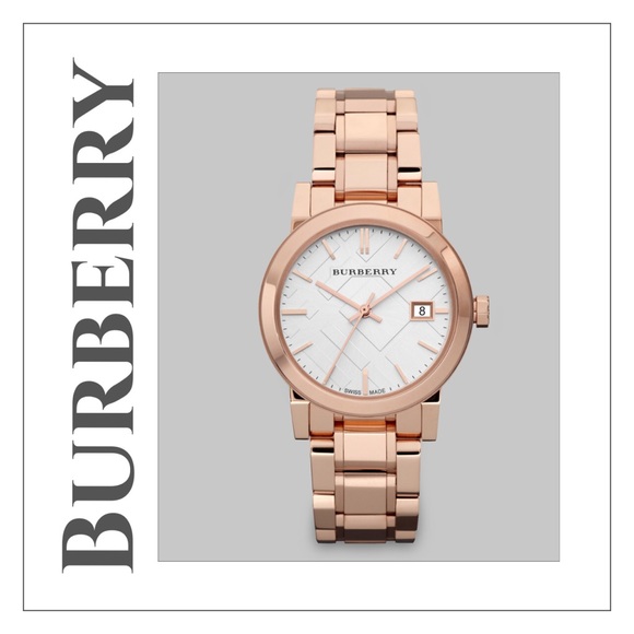 🛑SALE🛑Burberry 34mm Rose Gold-Plated City Watch - Picture 2 of 8