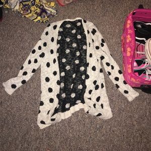 Open Polkadot Cardigan