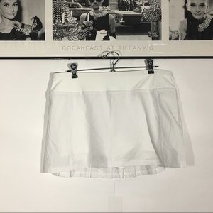 Fabletics L White Tennis Pleated Skirt Yoga