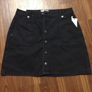 black denim skirt