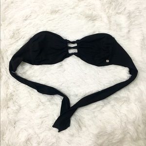 Billabong black strapless bikini top sz S