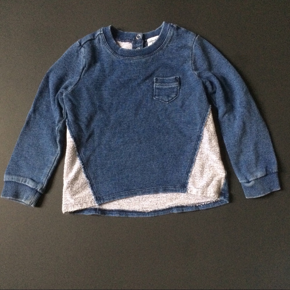 Splendid denim terry sweatshirt