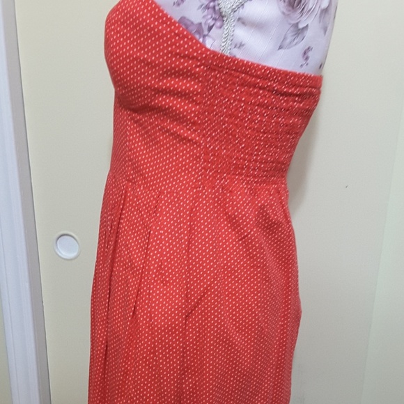 LRG RUE 21 RED STRAPLESS KNEE LENGTH SUMMER DRESS - Picture 4 of 8