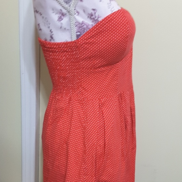 LRG RUE 21 RED STRAPLESS KNEE LENGTH SUMMER DRESS - Picture 6 of 8