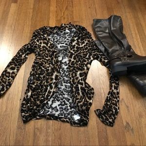 Cheetah Open Cardigan