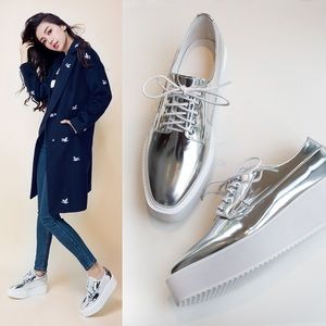 Stylenanda silver varnish shoes 36