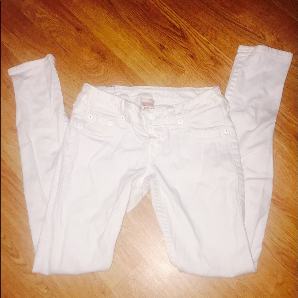 Women's True Religion Skinny White Jeans - Size 26