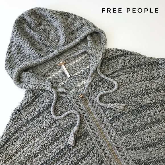 Free People Tops - Free People hooded zip-up, size S