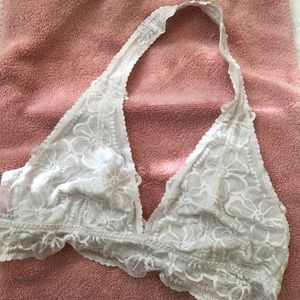 Victoria's Secret pink lace halter bralette cute