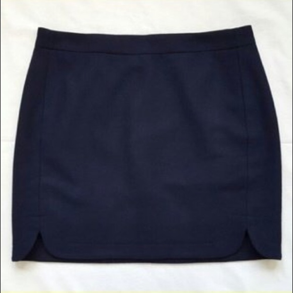 J.Crew Navy Blue Wool Skirt