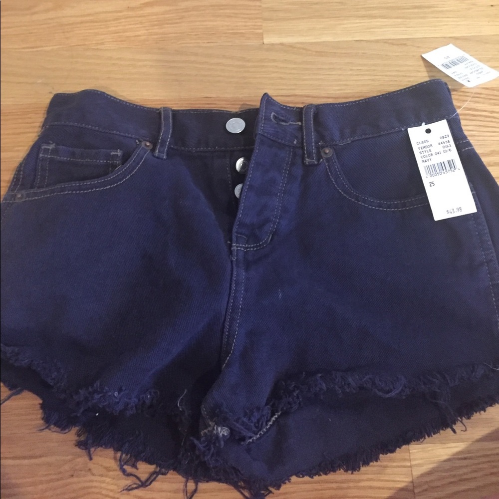 brandy melville NWT dark wash high waisted shorts