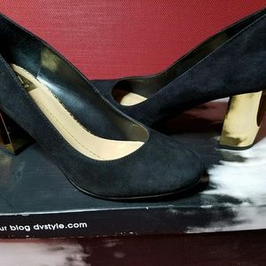 New Dolce Vita Dollie Black Suede Pumps size 7