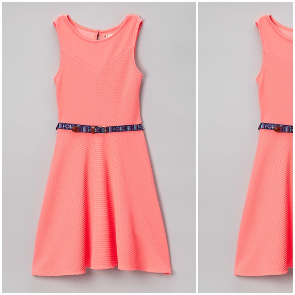 Skater Dress Coral Belted by Speechless