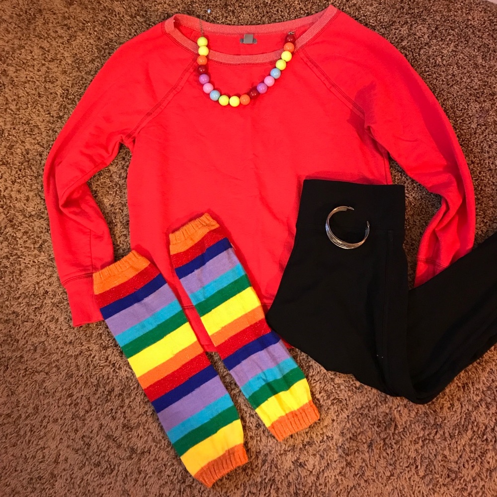 ❤️Red Off One Shoulder Sweatshirt❤️