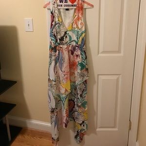 Floral asymmetrical dress