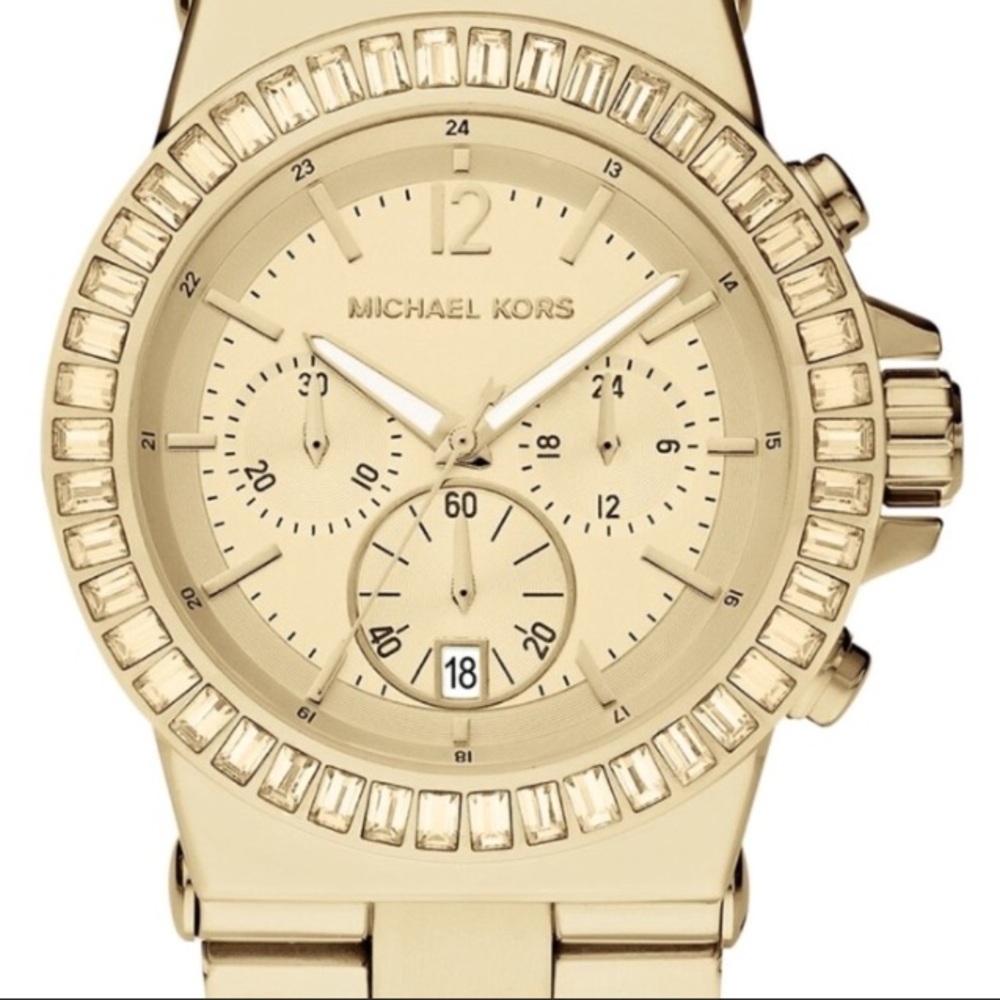 Michael Kors Dylan Crystal Bezel Chronograph watch