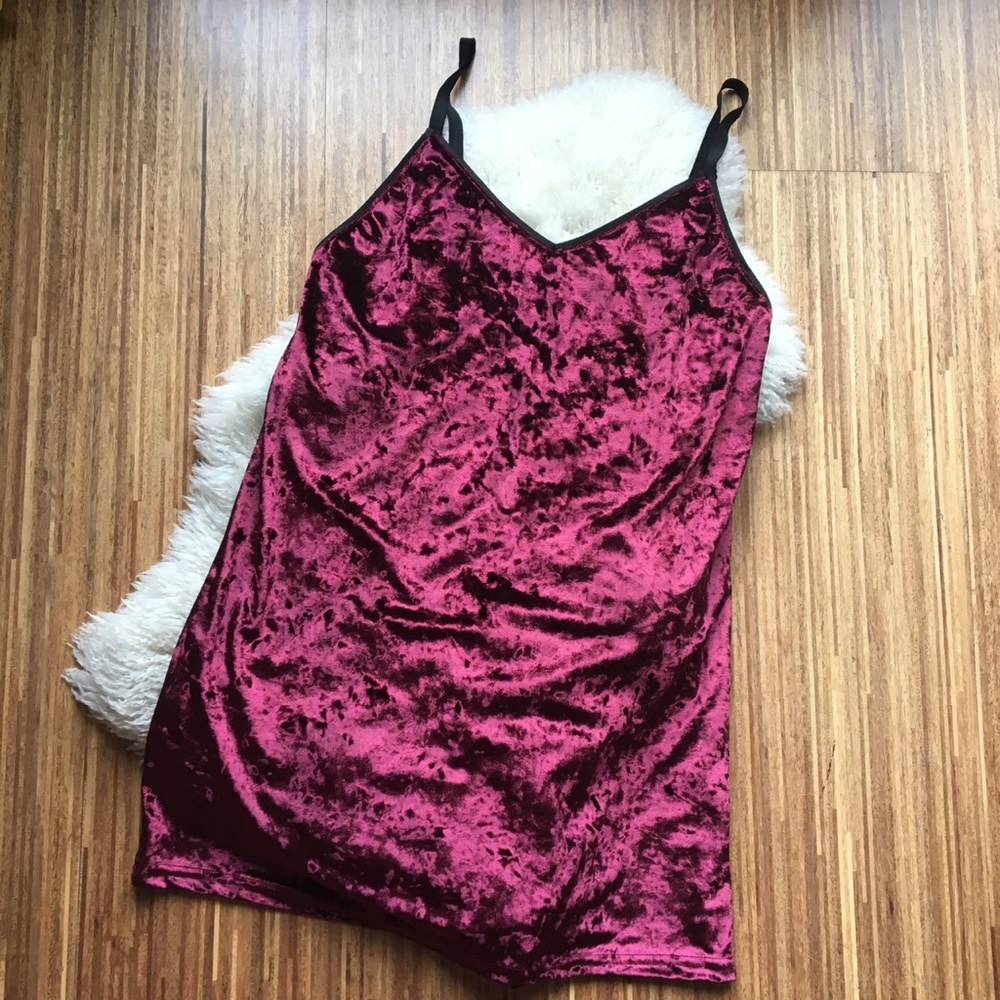 Burgundy velvet TOPSHOP dress!