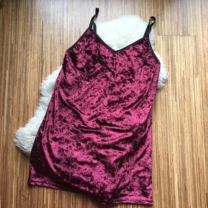 Burgundy velvet TOPSHOP dress!