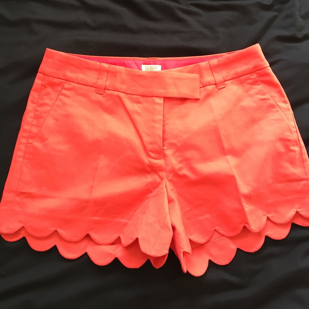 J Crew scalloped shorts in pink!