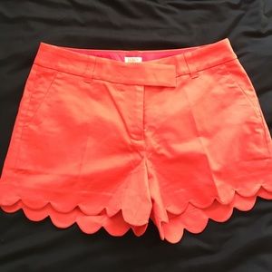 J Crew scalloped shorts in pink!