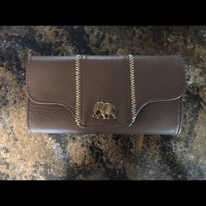 Elephant faux leather wallet
