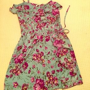 Blue and purple floral dress by Sugar Lips