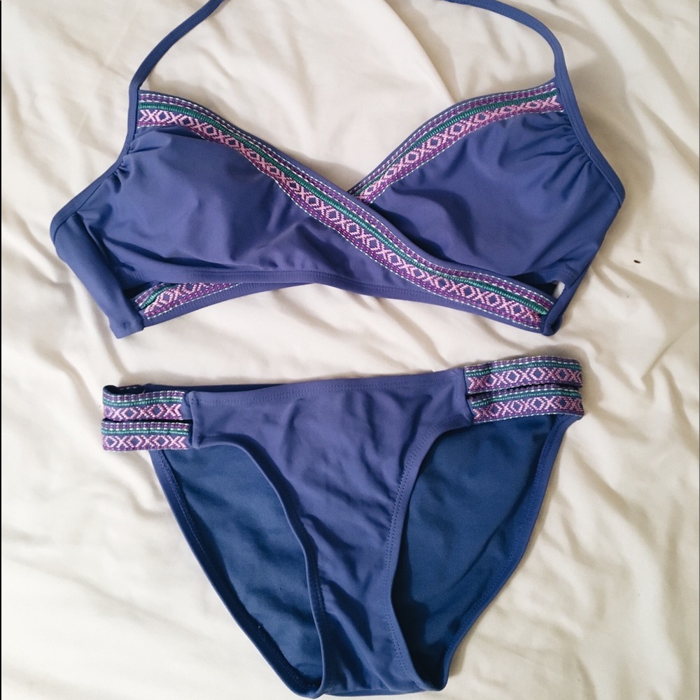 Blue/Purple Bikini with Tribal Details