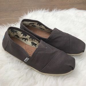 Ash gray canvas TOMS