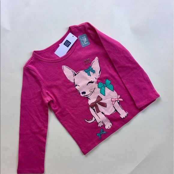 NWT GAP Magenta Girls T-Shirt-Size 18-24 Months - Picture 2 of 2