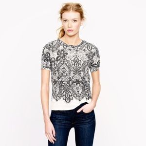 EUC J. Crew Lace Print Sweatshirt in XS