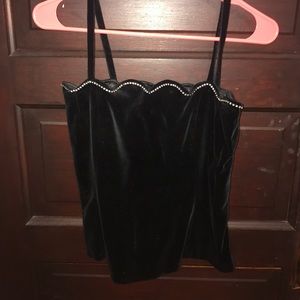 Yes Saint Laurent rinestone boustier velvet top